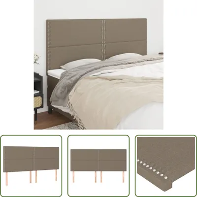 Produktbild von The Living Store Kopfteile 4 Stk. Taupe 90x5x78/88 cm Stoff
