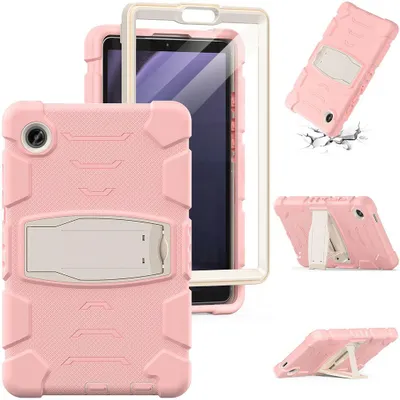 Image de Coque pour Samsung Galaxy Tab A9 / A11 (8,7 Pouces) Protection Intégrale Antichoc Anti-Rayures Hybride Rigide Rose