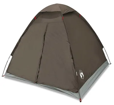 Produktbild von vidaXL Kuppel-Campingzelt 4 Personen Braun Wasserdicht
