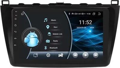 Immagine prodotto di Autoradio con Bluetooth e CarPlay per Mazda 6 (2007-2012) – compatibile con Apple e Android – impianto stereo con sistema di navigazione – 2 GB di RAM, 32 GB di memoria interna