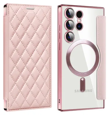 Obrázek produktu pro Pro Samsung Galaxy S24 Ultra 360° Full Body Magsafe RFID Anti Data Theft Art Kožené pouzdro Smart Cover
