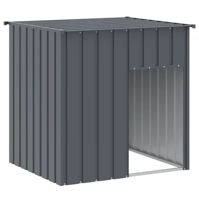 Image de vidaXL Niche pour chiens avec toit Anthracite 110x103x109 cm Acier galvanisé