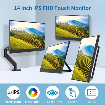 Immagine prodotto di Monitor portatile touchscreen da 14 pollici con filtro per la privacy e display IPS antiriflesso