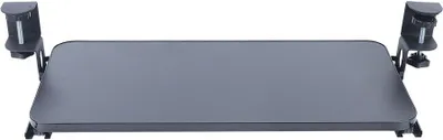 Image de Table de clavier Table d'ordinateur Table de bureau Clavier coulissant en noir