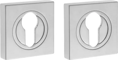 Image de Plaque carrée GAMET PLT-25-Y-08-KW, pour insert, chrome/satiné