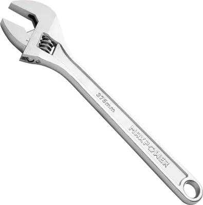 Image de Clé à molette réglable MAXPOWER 375 mm, clé à molette professionnelle haute performance avec grande ouverture, acier Cr-V haut de gamme - max. 46