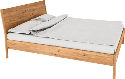 Produktbild von Bettgestell 120x190 cm, Eiche massiv geölt, PORI-165