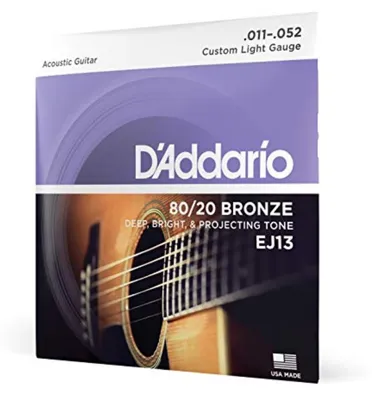 Produktbild von EJ13 Akustikgitarrensaiten, 80/20 Bronze, Custom Light, 11-52