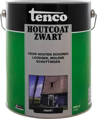 Produktbild von Tenco Houtcoat - Holzschutzfarbe - Schwarz – 5 Liter