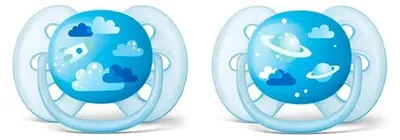Obrázek produktu pro Philips AVENT ultra soft SCF223/04 dudlík, Extra jemný dudlík, Ortodontický, Silikon, Dívka, Vhodný do myčky