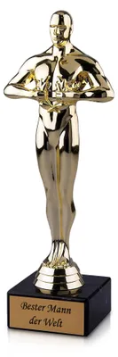Obrázok produktu pre Zlatá pohárová trofej s výškou 24 cm, s mramorovou základňou