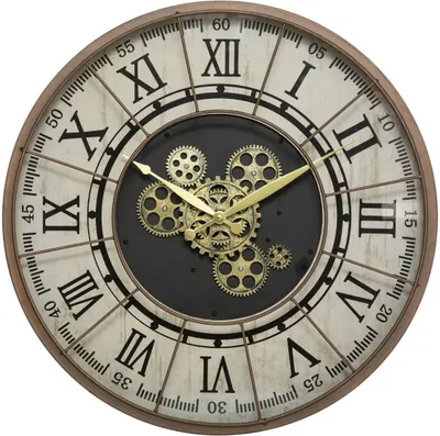 Produktbild von Atmosphera Créateur d'intérieur Wanduhr Metall braun beige gold 6 cm x 57 cm
