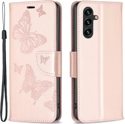 Produktbild von Samsung Galaxy A15 Hülle - Coverup Schmetterlinge Klapphülle - Roségold