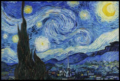 Obrázek produktu pro Poster 91,5x61cm Hvězdná noc, Van Gogh Vintage do obývacího pokoje