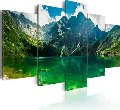 Produktbild von Leinwandbilder 200x100 cm 030212- 102 Vlies Leinwandbild 5 tlg Kunstdruck modern Wandbilder XXL Wanddekoration Design Wand Bild LANDSCHAFT