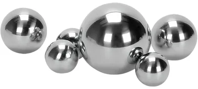 Imagen del producto de 6 bolas decorativas de acero inoxidable para estanques y decoración de jardines