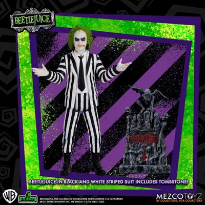 Obrázek produktu pro Beetlejuice – Figurka "Beetlejuice Striped Suite", výška 9,5 cm