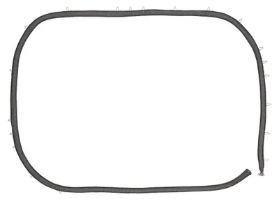 Immagine prodotto di AEG Electrolux 5610468067 Guarnizione porta Guarnizione in gomma Guarnizione in gomma porta interna Forno Fornello Zanker