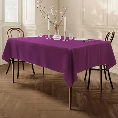 Tischdecke aus Polyester, lila, 140 x 180 cm, rechteckig