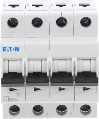Immagine prodotto di Interruttore magnetotermico 4P B 20A 6kA AC PL6-B20/4 166497