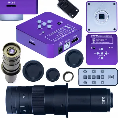Immagine prodotto di Rosfix Microscopio Digitale Ingrandimento 180x Puppis Camera Pro HDMI USB SD 51MP 2 in 1