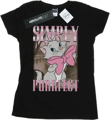 Produktbild von Disney - "Aristocats Simply Purrfect" T-Shirt für Damen BI15719 (L) (Schwarz)