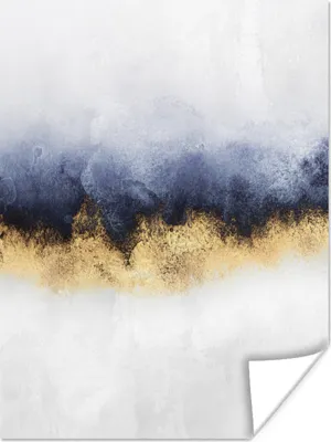 Produktbild von MuchoWow® Poster Abstrakt - Gold - Luxus 90x120 cm - Wohnzimmer