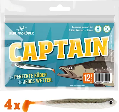 Produktbild von Lieblingsköder Gummifisch Zanderköder (12,5 cm, Captain) Farbe: Captain