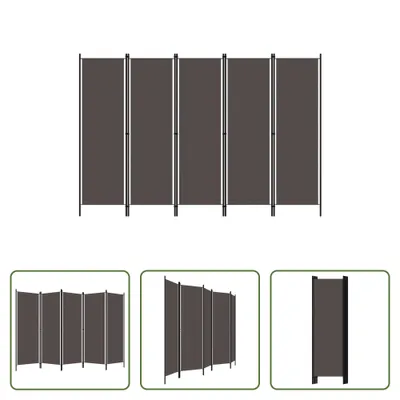 Image de The Living Store Séparation de pièce 5 pièces Anthracite 250x180 cm