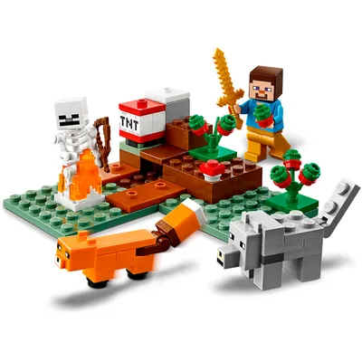 Produktbild von LEGO 21162 Minecraft Das Taiga-Abenteuer Bauset mit Figuren: Steve, Wolf und Fuchs, Spielzeug für Kinder ab 7 Jahren