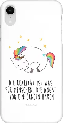 Produktbild von Mr. & Mrs. Panda Iphone XR Handyhülle Einhorn Nacht - Weiß - Geschenk, Träume, Unicorn, Freundin, Handy Case, Menschen, Premium Kunststoff, Einhörner