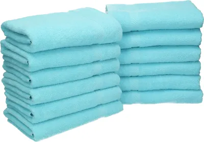 Produktbild von Betz 12 Stück Handtücher 50x100 cm PALERMO 100% Baumwolle  Farbe: türkis