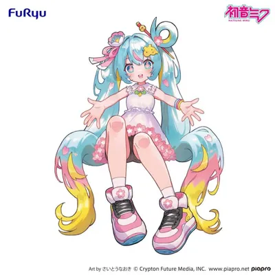 Image de Hatsune Miku Noodle Stopper PVC Statue Hatsune Miku 10th Anniversary 14 cm