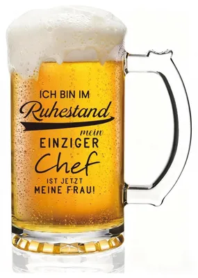 Produktbild von Bierglas "Ruhestand" Geschenk für Männer 16oz