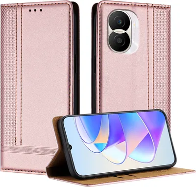 Produktbild von Handyhülle für Honor X40i Leder Flip Klappbare Schutzhülle mit Standfunktion Pink