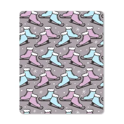 Produktbild von MuchoWow® Mauspad Mousepad Schlittschuhe - Muster - Winter 19x23 cm - Mousepads - Maus Mat - Pad - Mausunterlage - Mauspads - Spielen