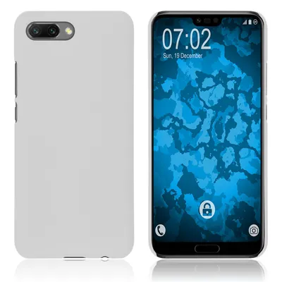 Produktbild von PhoneNatic Case kompatibel mit Huawei Honor 10 - Hülle weiß gummiert Hard-case Cover