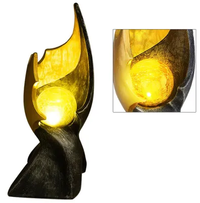 Produktbild von LED Solarleuchte, Flammen-Optik, Feuer-Effekt, Glas, H 36 cm