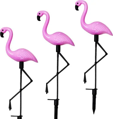 Zdjęcie produktu dla Zewnętrzne lampy solarne Flamingo Garden Led Stake Lamps Energooszczędne lampy krajobrazowe do ogrodu Ślubne podwórko