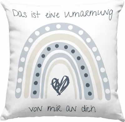 Produktbild von Trendation - Beste Freundin Deko-Kissen mit Füllung 40x40 Geschenk Beste Freundinnen Geburtstag Lustig Freundinnen Spruch Becher - Umarmung Von Mir An Dich (Rosa)
