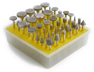 Immagine prodotto di Set-kit di frese diamantate con gambo per intaglio fai da te,per pietra,rettifica, lucidatura metalli, incisione, molatura 50 pezzi