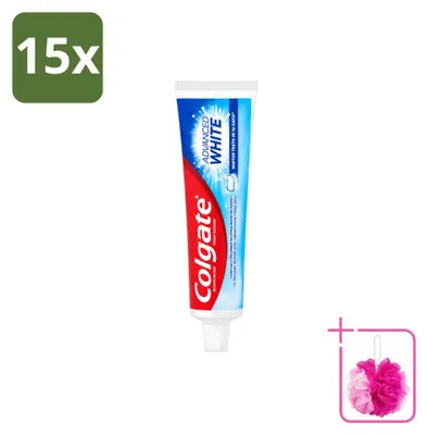 Imagen del producto de 15 unidades de pasta dental Colgate Advanced White, 100 ml, pack ahorro