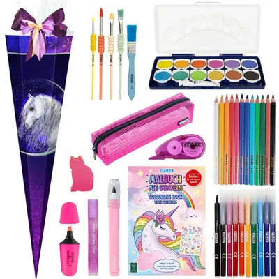 Produktbild von Stylex Schultüte Pferd 85 cm gefüllt