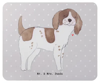 Produktbild von Mr. & Mrs. Panda Mauspad English Springer Spaniel Lebensretter - Grau Pastell - Geschenk, mousematte, pc, Mouse Pad, Mousepad, laptop