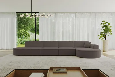 Produktbild von ALTDECOR Ecksofa in L-Form MARI-L3 - 413x171x79,5 cm Braun - Corner Sofa Bett Eckcouch Couch Wohnlandschaft Cauchsofa