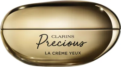 Zdjęcie produktu dla Clarins Precious La Crème Yeux, Krem pod oczy, Kobiety, Skóra mieszana, Skóra sucha, Skóra normalna, Skóra tłusta, Przeciwstarzeniowy, Krem przeciwzmarszczkowy, Liftingujący, Wygładzający, Wzmacniający, Słoiczek, AQUA/WATER/EAU. GLYCERIN. BUTYLENE GLYCOL. CAPRYLIC/CAPRIC TRIGLYCERIDE. CETEARYL ALCOHOL....