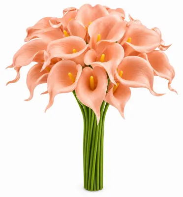 15er Set rosa Calla-Lilien Kunstblumen Hochzeitsstrauß