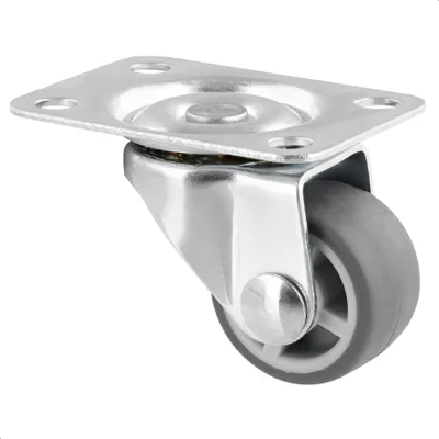 Produktbild von WAGNER Möbelrolle / Soft-Lenkrolle - Ø 25 mm, Stahl verzinkt, grau, Anschraubplatte, Tragkraft 15 kg - 01217501