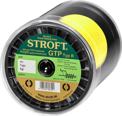 Produktbild von Schnur STROFT GTP Typ R Geflochtene 1000m gelb R5-0,250mm-11kg