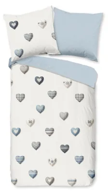 Productafbeelding van Good Morning Dekbedovertrek "Juhvo" - Off-Wit - (155x220 cm) - 100% Katoen